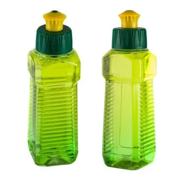 Liquid dishwasher detergent package Stock Photos