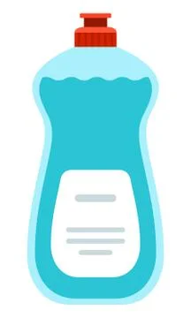 Liquid dishwashing detergent vector icon flat isolated Stock Illustration