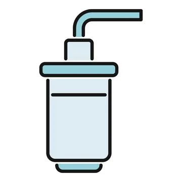 Liquid dispenser pump bottle icon concept Stock Illustration