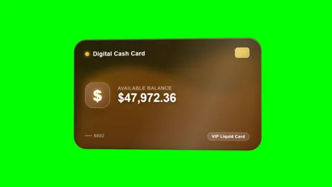 Liquid Dollar Currency Card Floating with Wave Motion on Green Screen. 库存影片 346366529