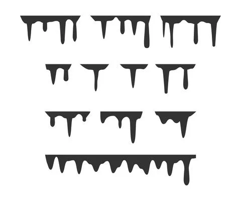 Liquid dripping, paint, oil, background. Vector illustration. Stock Illustration