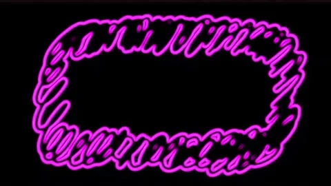 Liquid drop animation, turns into a text frame Stock Footage 282474089