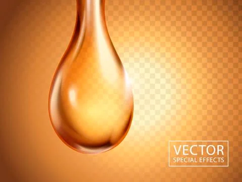 Liquid drop close up Stock Illustration