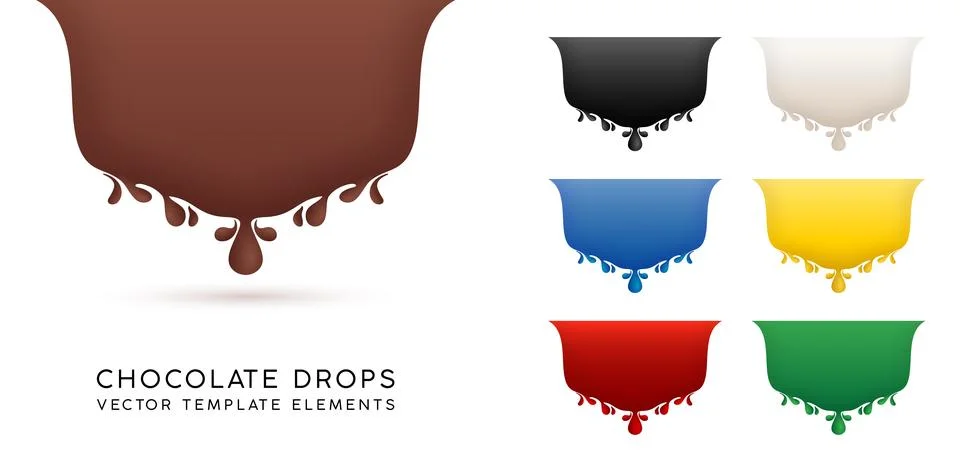 Liquid Drop element Stock Illustration