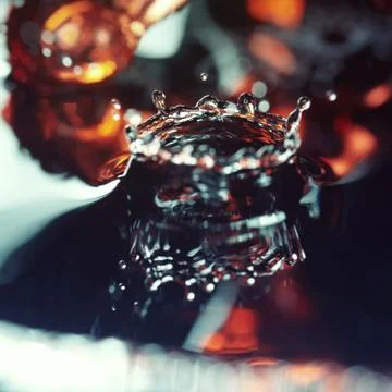 Liquid drop falling Stock Photos