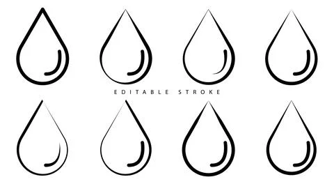 Liquid drop icon, Water drop icon illustration. Stock Illustration