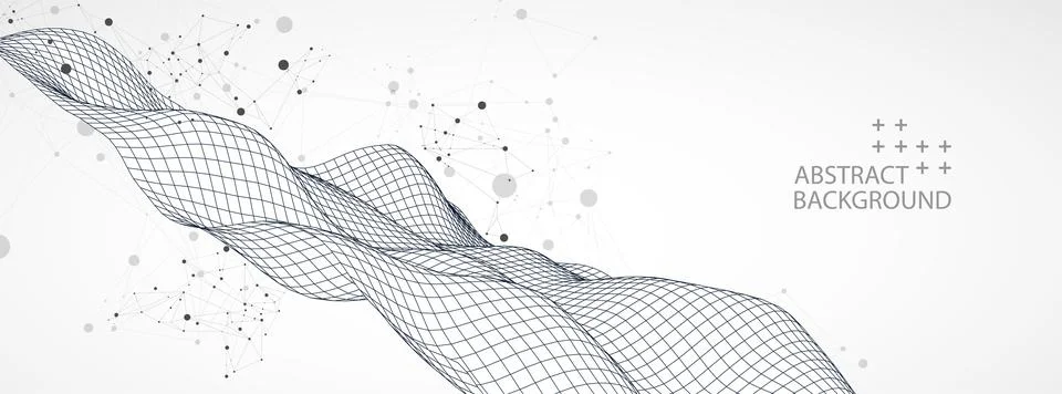 Liquid dynamic flow. Trendy fluid cover design. Stock Illustration