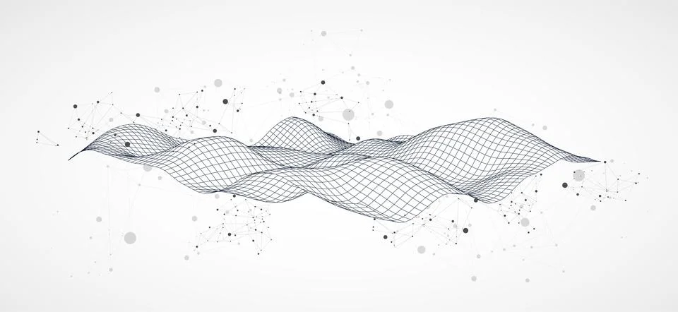 Liquid dynamic flow. Trendy fluid cover design. Stock Illustration