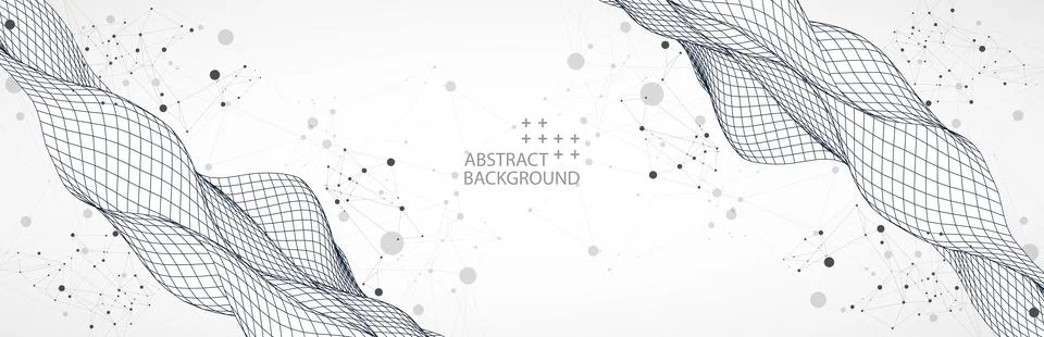 Liquid dynamic flow. Trendy fluid cover design. Stock Illustration