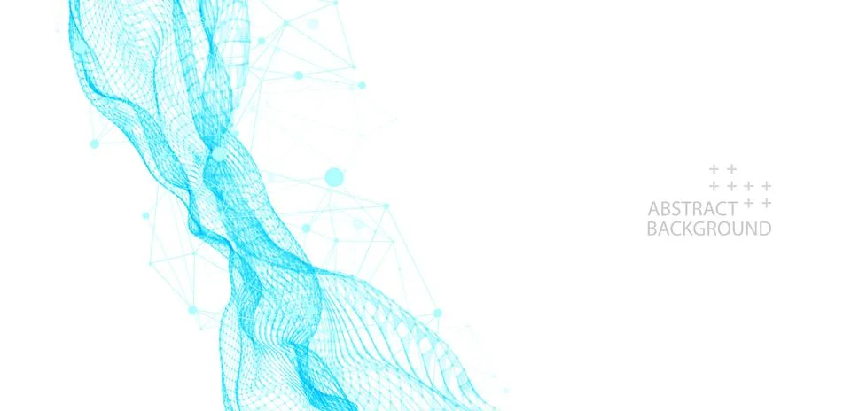 Liquid dynamic flow. Trendy fluid cover design. Stock Illustration