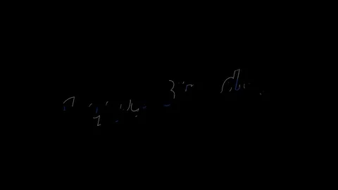 Liquid Effect over flat red and blue Happy Birthday word, animated text. 스톡 동영상 128655182