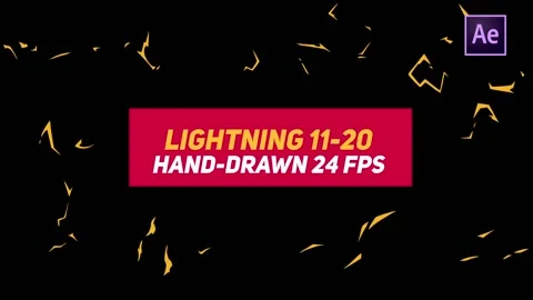 Liquid Elements 3 Lightning 11-20 After Effects stock