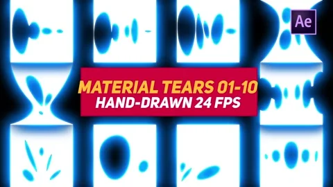 Liquid Elements 3 Material Tears 01-10 After Effects stock
