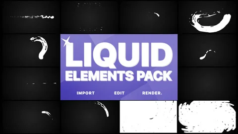 Liquid Elements And Transitions Pack Stock Footage 131096838