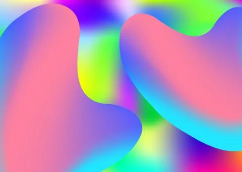 Liquid elements background with dynamic shapes and fluid. Stock Illustration