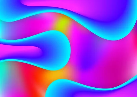 Liquid elements background with dynamic shapes and fluid. Stock Illustration