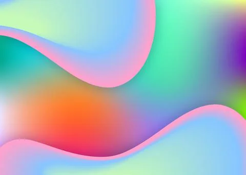 Liquid elements background with dynamic shapes and fluid. Stock Illustration