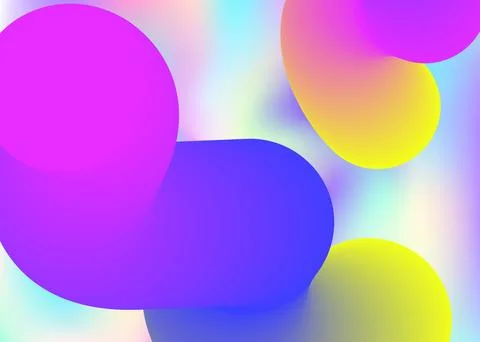 Liquid elements background with dynamic shapes and fluid. Stock Illustration