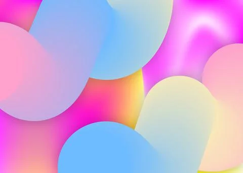 Liquid elements background with dynamic shapes and fluid. Stock Illustration
