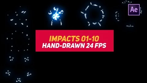 Liquid Elements Impacts 01-10 스톡 After Effects