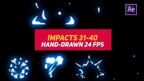 Liquid Elements Impacts 31-40 Stock After Effects