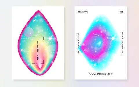 Liquid elements with shapes and fluid. Stock Illustration
