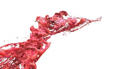 Liquid explosion into one splash 3d illustration Stock Illustration