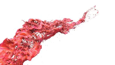 Liquid explosion into one splash 3d illustration Stock Illustration