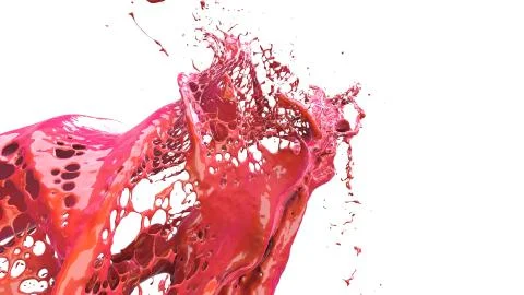 Liquid explosion into one splash 3d illustration Stock Illustration