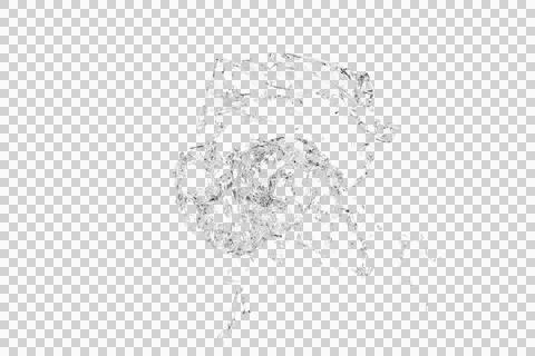 Liquid explosion with realistic droplets and transparent flow effects Stock Photos