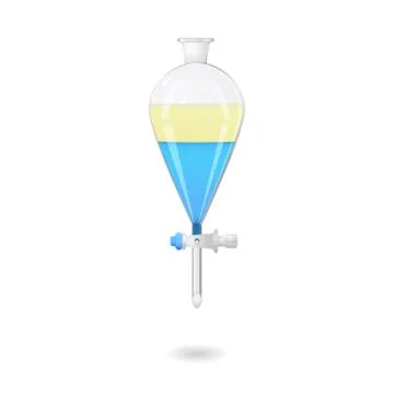 Liquid extraction with organic solvent Stock Illustration