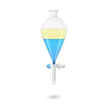 Liquid extraction with organic solvent Ilustración de archivo