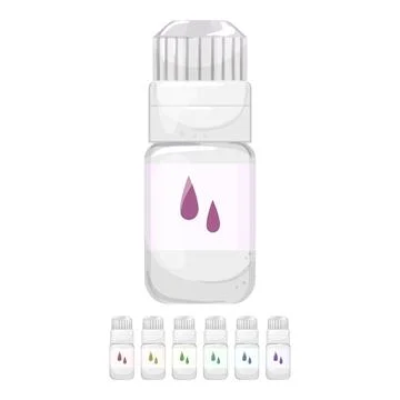 Liquid eye drop cartoon vector graphic Stock Illustration