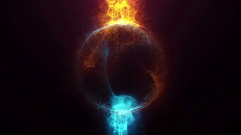 Liquid Fire Energy Ring Video stock 98440138