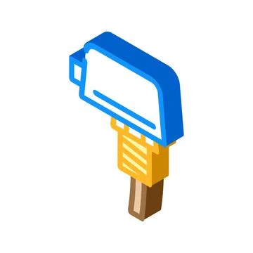 Liquid flow switch isometric icon vector illustration Illustrazione stock