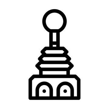 Liquid flow switch mechanism line icon vector illustration Stock Illustration