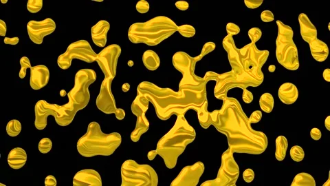 Liquid flowing gold Stock Footage 168980032