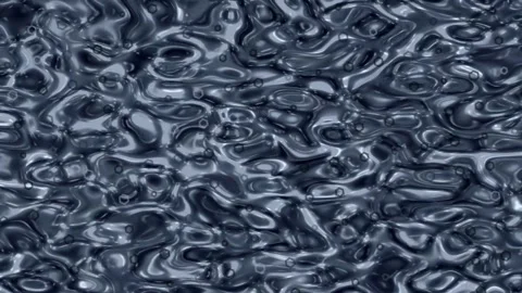 Liquid Fluid Abstract Textures Observing Movement in Shimmering Blue Tones Видео 327604542