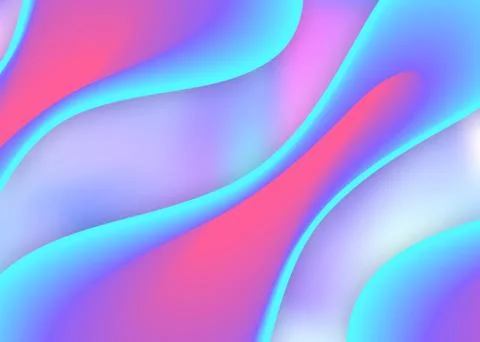 Liquid fluid background with dynamic elements and shapes. Stock Illustration