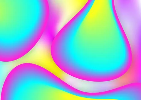 Liquid fluid background with dynamic elements and shapes. Stock Illustration