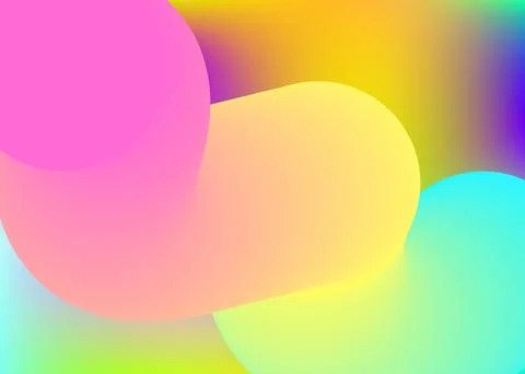 Liquid fluid background with dynamic elements and shapes. Illustrazione stock