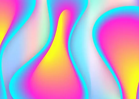 Liquid fluid background with dynamic elements and shapes. Stock Illustration