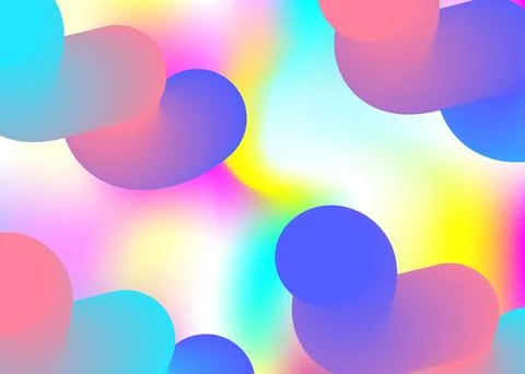 Liquid fluid background with dynamic elements and shapes. Stock Illustration