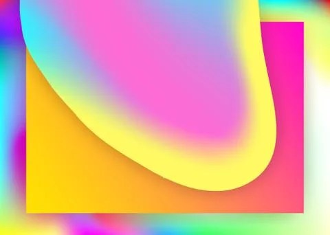 Liquid fluid with dynamic elements and shapes. Landing page. Stock Illustration