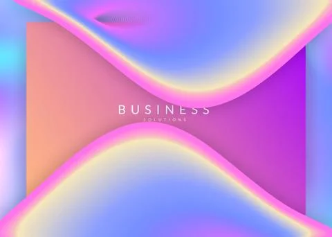 Liquid fluid with dynamic elements and shapes. Landing page. Stock Illustration