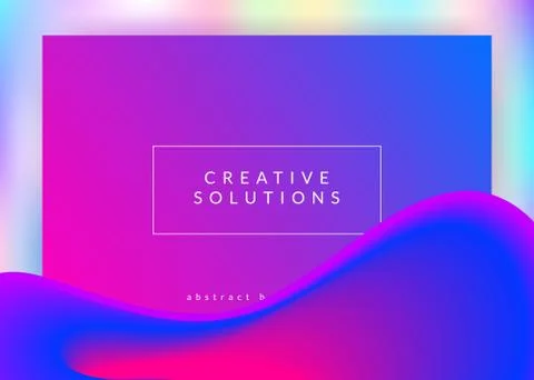 Liquid fluid with dynamic elements and shapes. Landing page. Stockillustratie