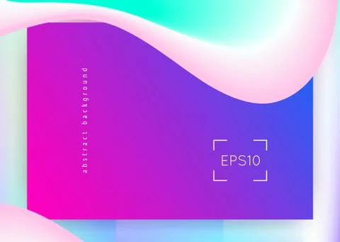 Liquid fluid with dynamic elements and shapes. Landing page. Stock Illustration