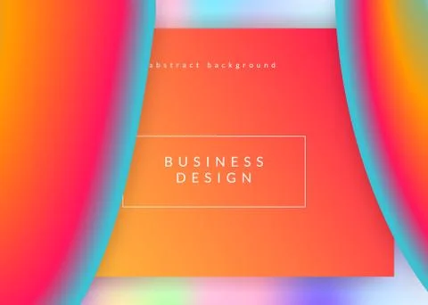 Liquid fluid with dynamic elements and shapes. Landing page. Illustrazione stock