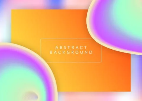 Liquid fluid with dynamic elements and shapes. Landing page. Stock Illustration