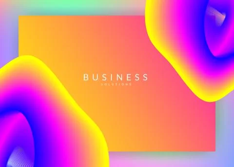 Liquid fluid with dynamic elements and shapes. Landing page. Stock Illustration